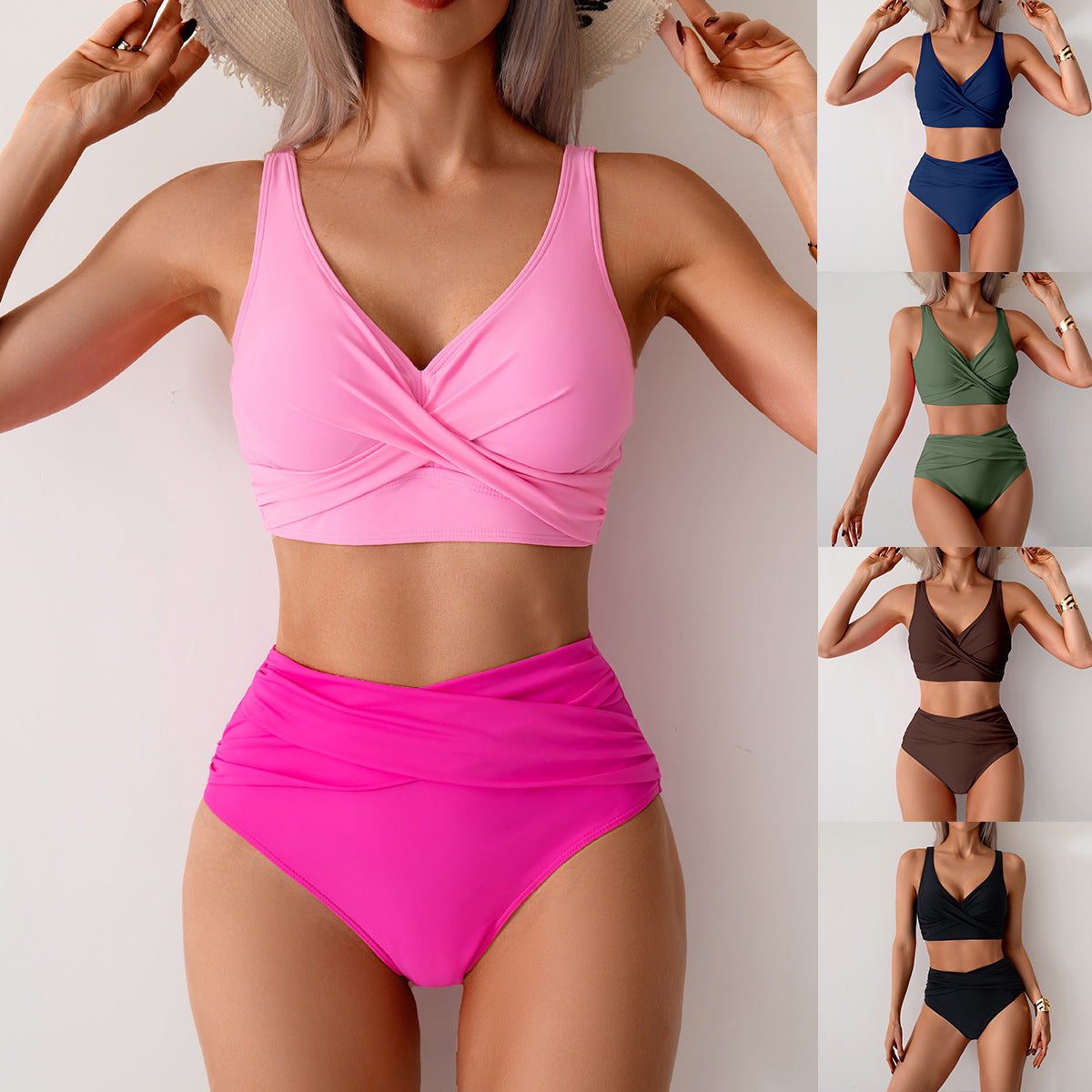 Ensemble de bikini taille haute pour femmes avec détail enroulé Echo Archiv