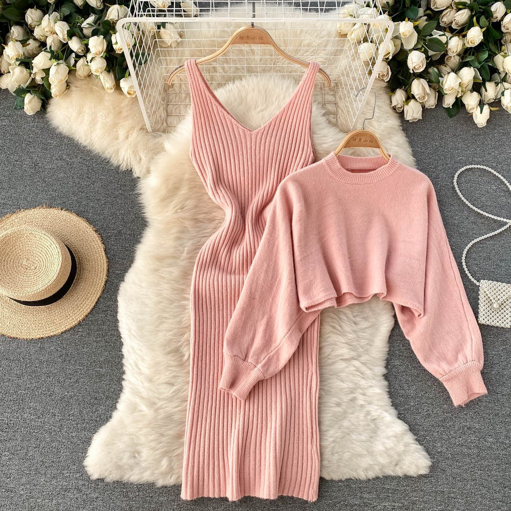 Ensemble tricot pour femmes avec détails côtelés Echo Archiv