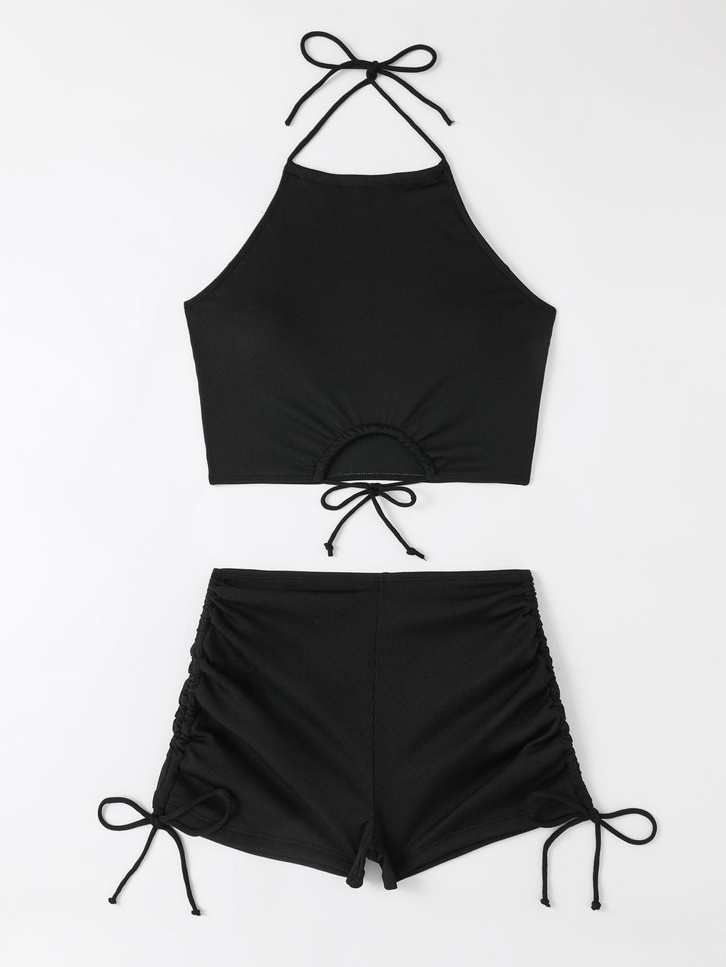 Ensemble de bikini décontracté pour femmes avec fronces R&B