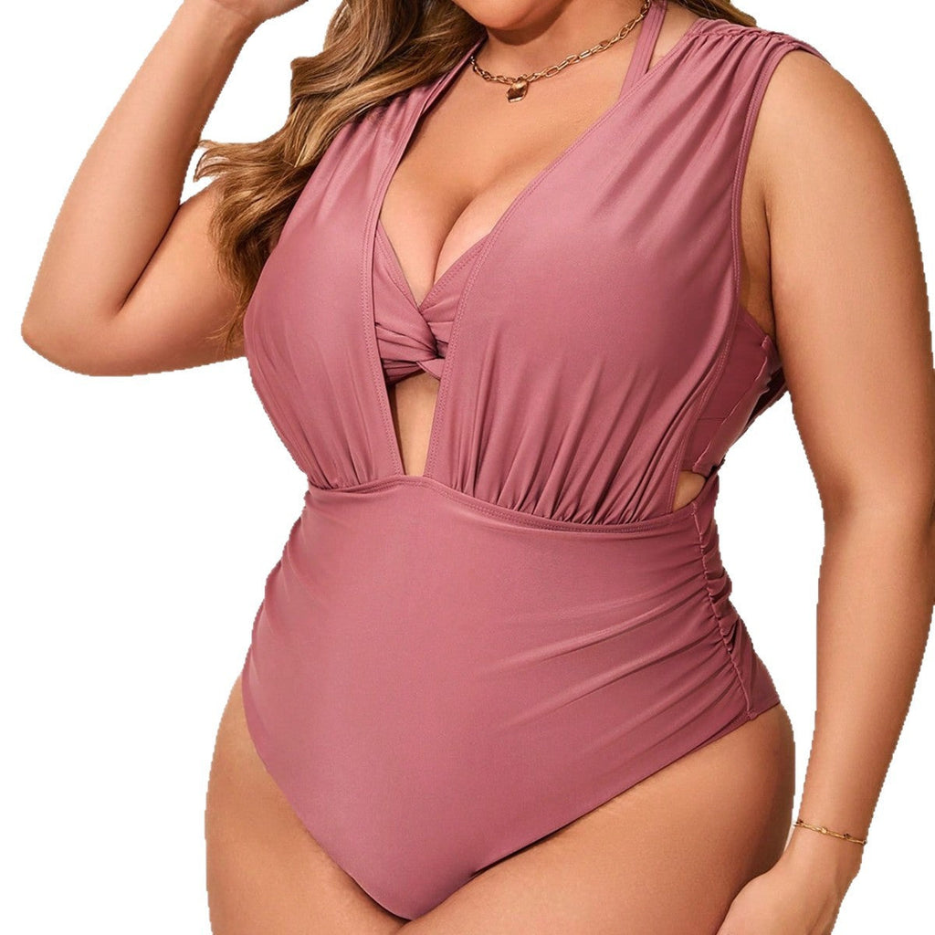 Maillot de bain une pièce pour femme avec décolleté en V profond et nœud tendance Echo Archiv