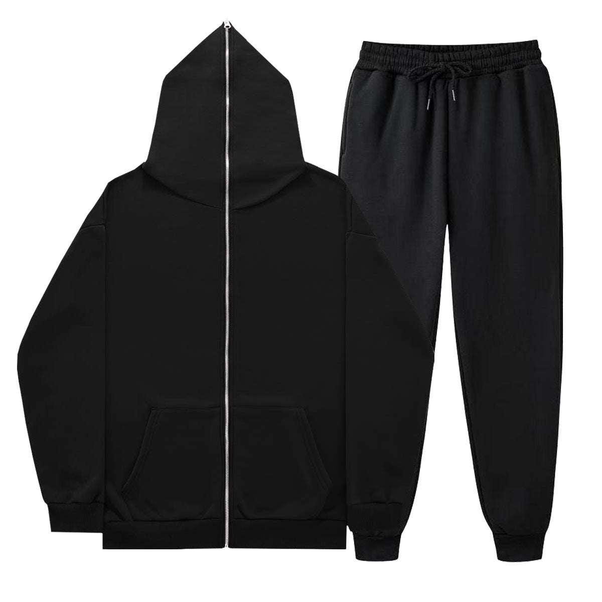 Ensemble unisexe léger en French-Terry avec zip à capuche et jogging tapered de Echo Archiv