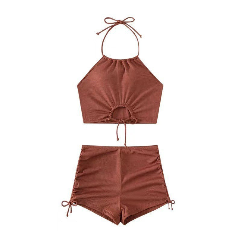 Ensemble de bikini décontracté pour femmes avec fronces R&B