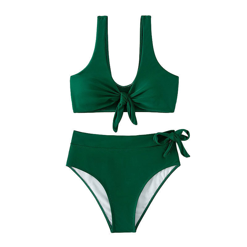 Bikini femme à taille haute avec nœud ajustable R&B