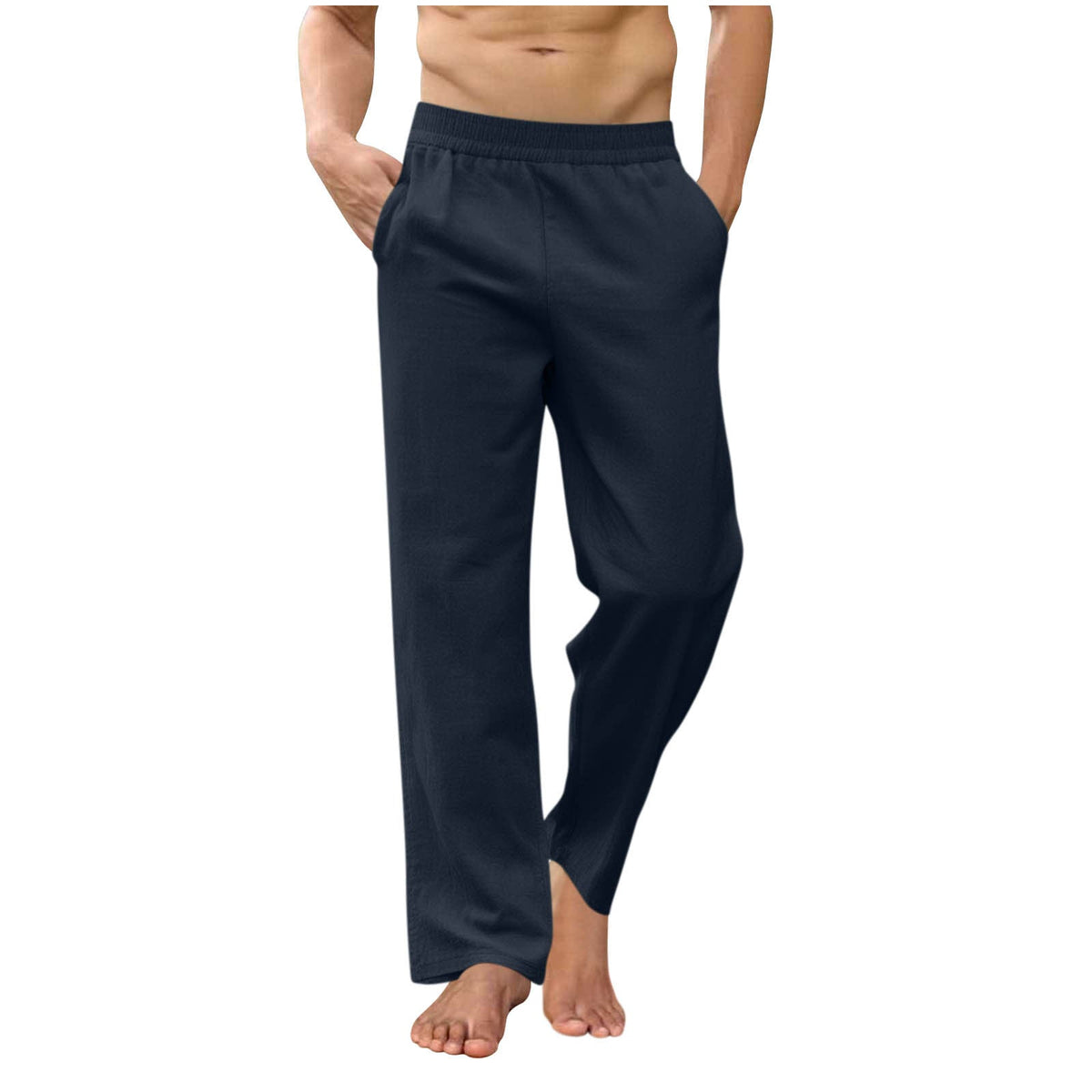 Pantalon de lounge décontracté pour hommes avec taille élastique, poches latérales et fentes aux chevilles Echo Archiv