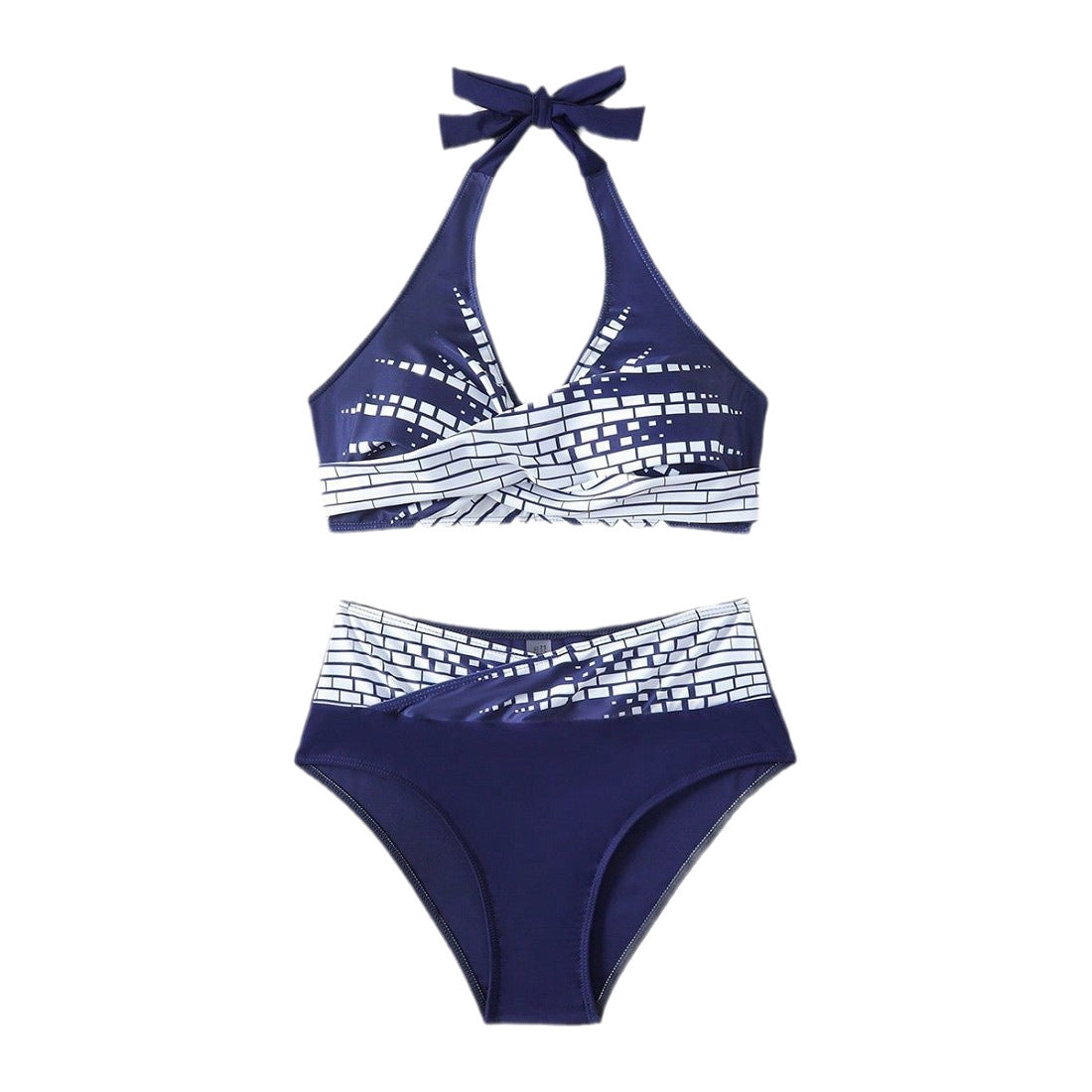 Bikini triangle pour femmes avec coupe à la mode et design graphique R&B