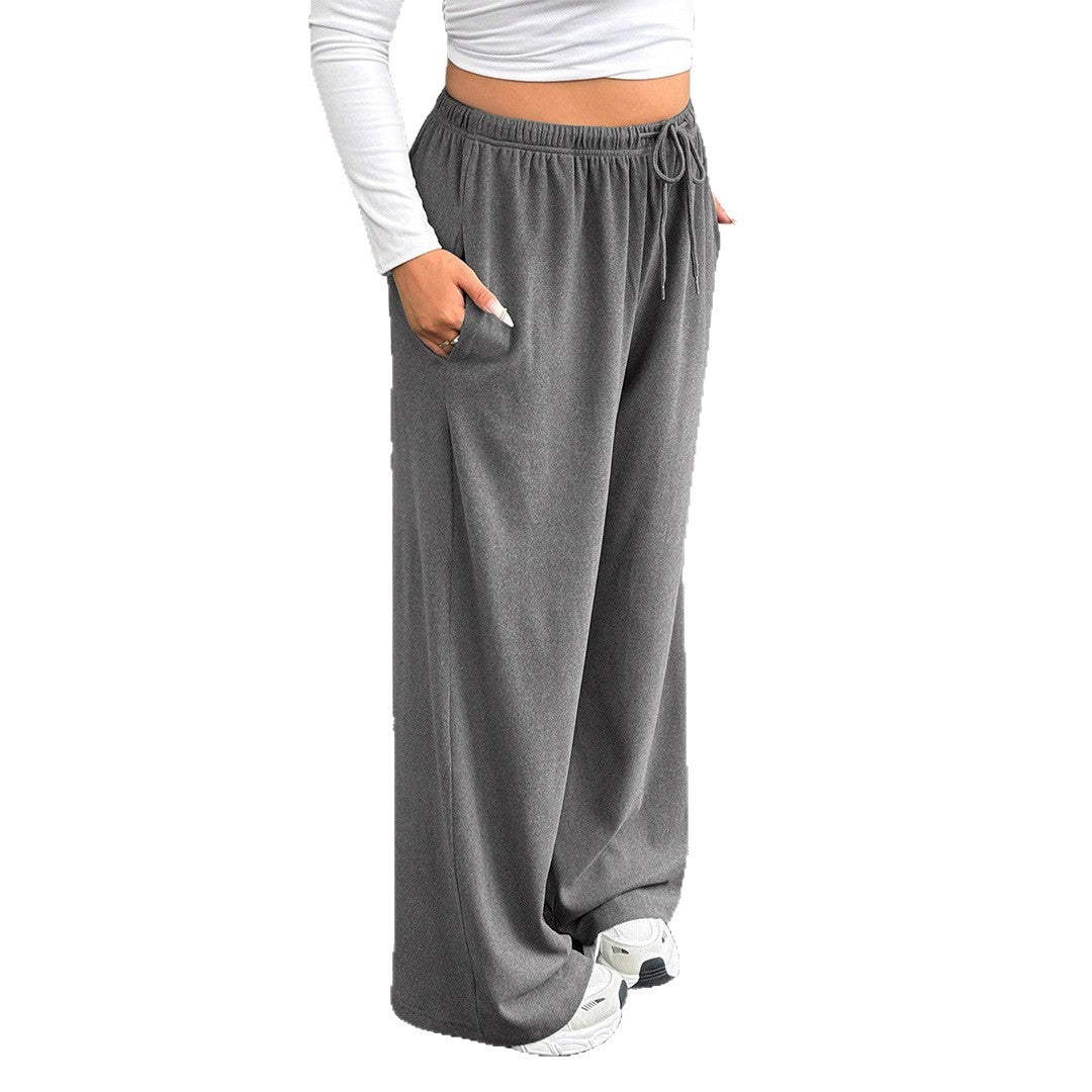 Pantalon de jogging large taille haute pour femmes Echoarchiv
