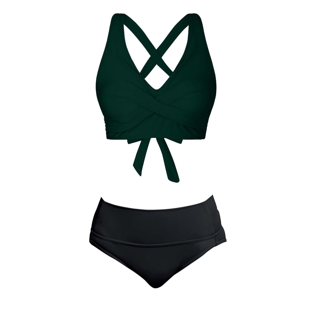 Maillot de bain deux pièces pour femmes avec design floral R&B