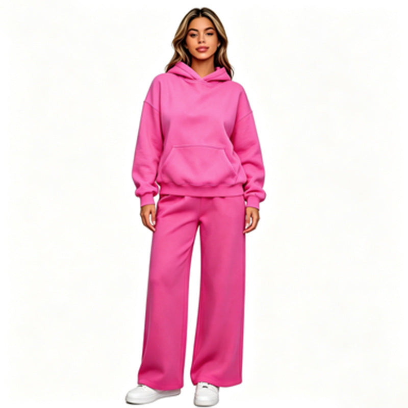 Sweat à capuche décontracté pour femmes avec pantalons larges Echoarchiv