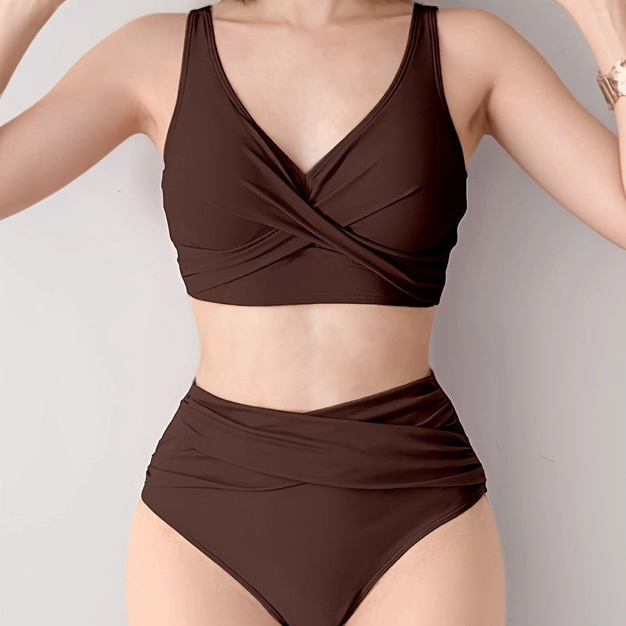 Ensemble de bikini enroulé de haute qualité pour femmes R&B