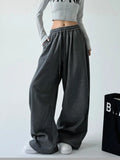 Pantalon lounge taille haute pour femmes en mélange de coton doux avec cordon de serrage et poches latérales Echo Archiv