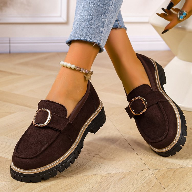 Mocassins pour femmes avec un design tendance à boucle et semelle profilée antidérapante R&B