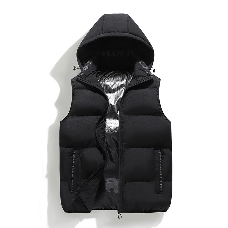Gilet matelassé à capuche pour homme