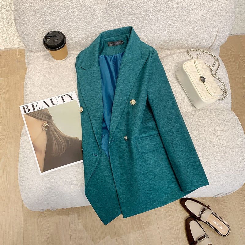 Blazer Élégant à Double Boutonnage pour Femmes