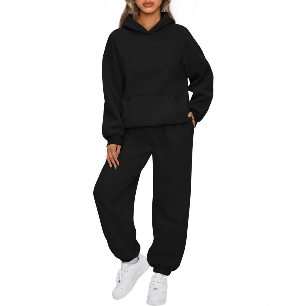 Ensemble confortable de sweat à capuche oversize et de jogging pour femmes en mélange de coton doux Echo Archiv