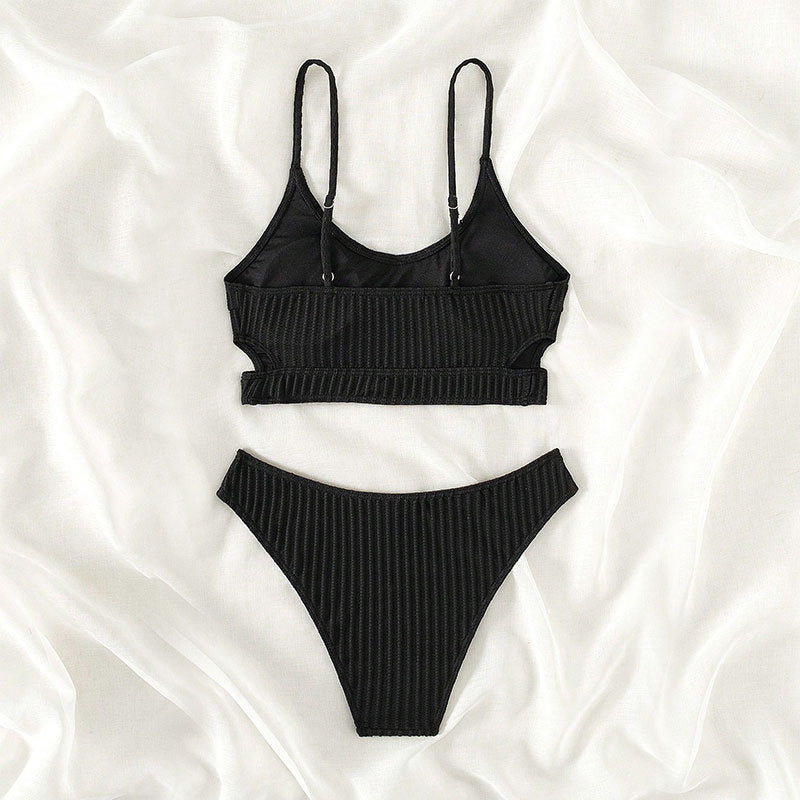 Bikini raffiné pour femmes avec design rayé R&B