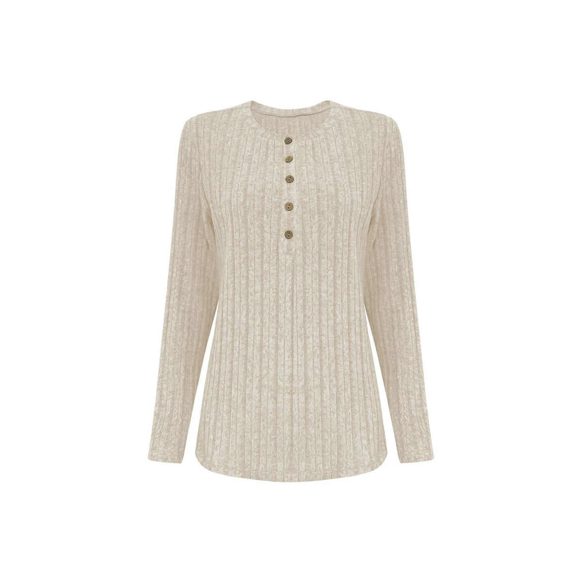 Ensemble Lounge Rippé pour Femmes avec Haut Henley et Pantalon Palazzo Echoarchiv
