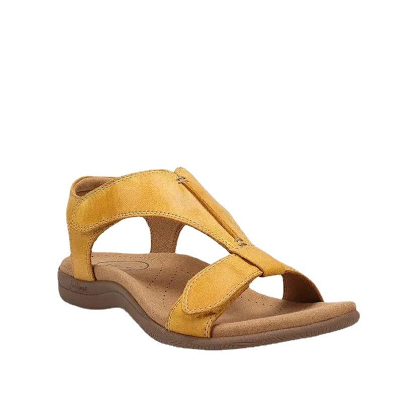 Sandales à brides confortables pour femmes avec semelle anatomique et boucle élastique R&B