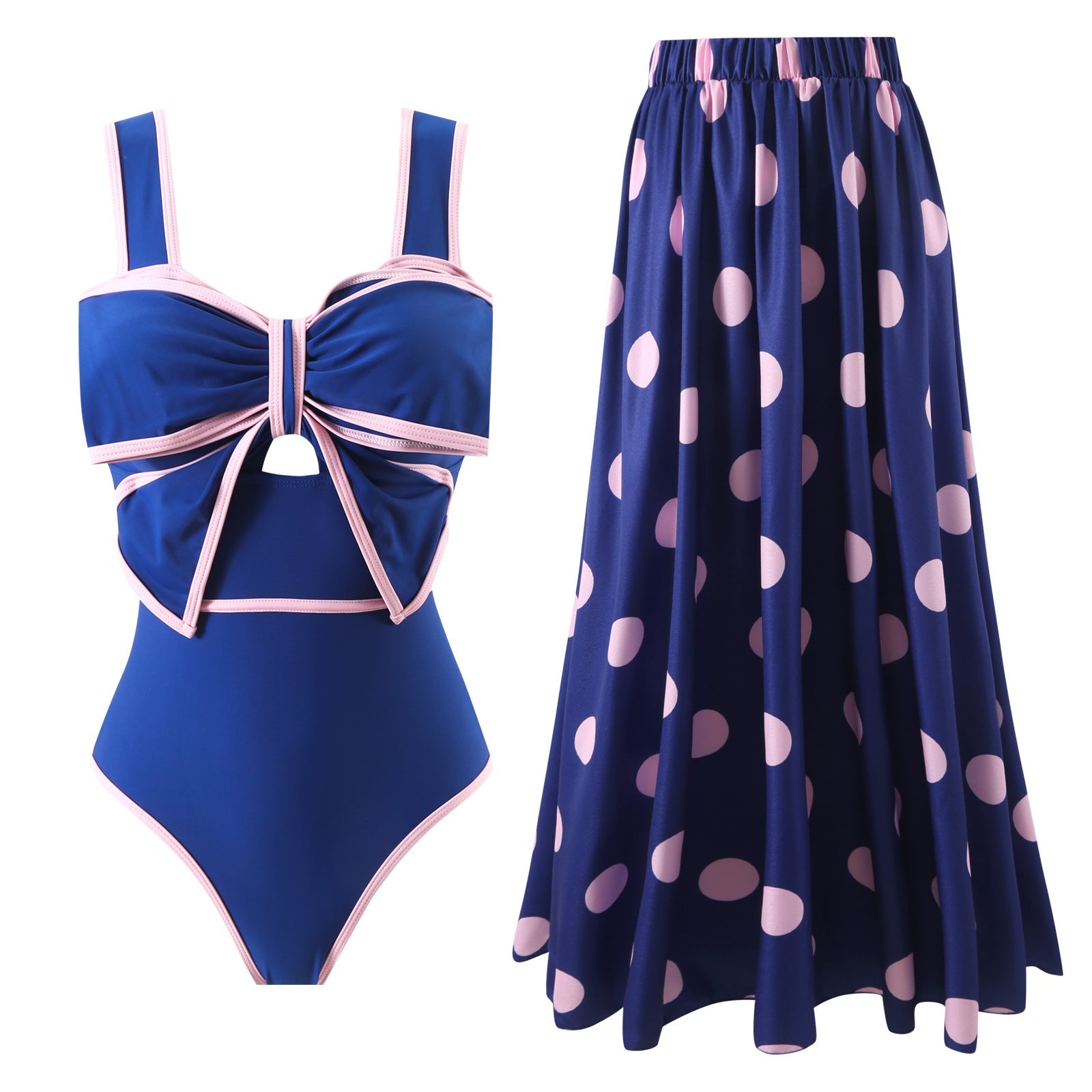 Jupe maxi femme à pois modernes Drune