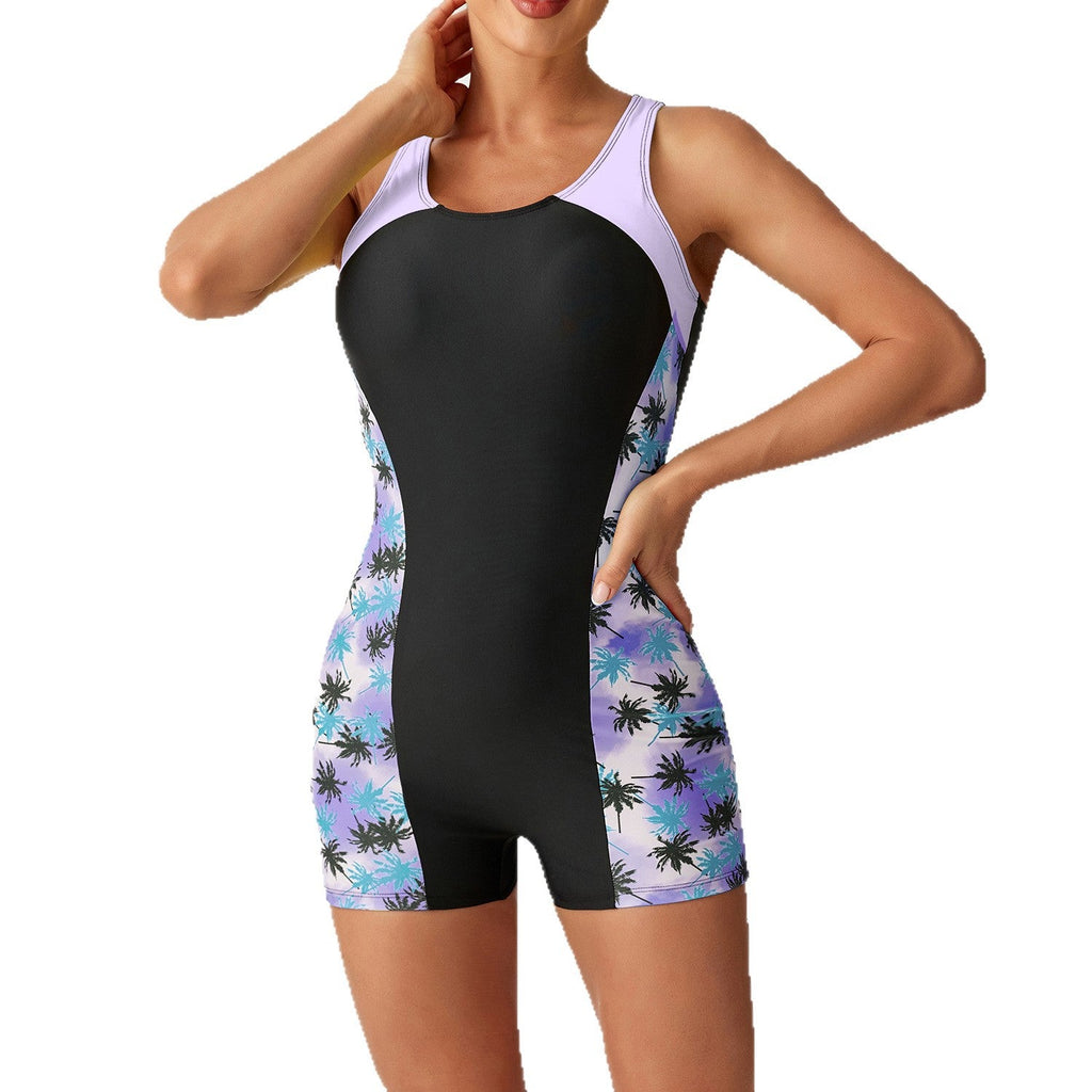 Maillot de bain sportif tendance pour femmes avec col haut Echo Archive