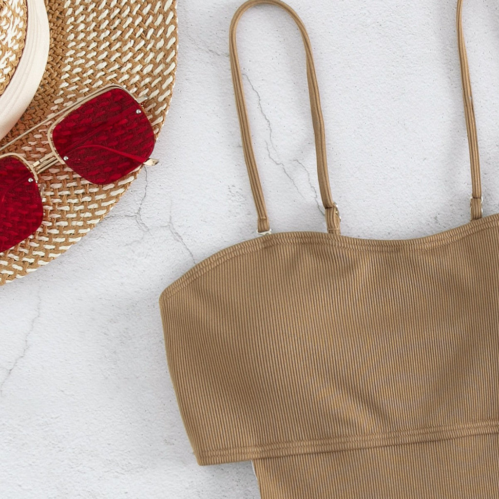 Maillot de bain une pièce femme à haute coupe avec des détails de lacets tendance R&B