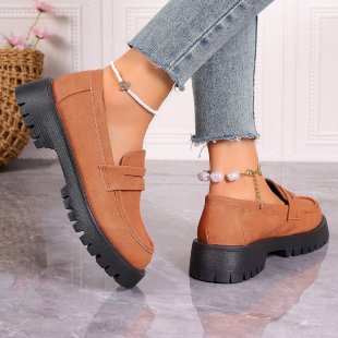 Mocassins pour femmes avec semelle antidérapante et design élégant à lanières R&B