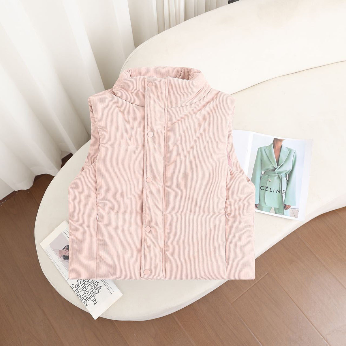 Gilet d'isolation à cordon pour femmes avec col montant et patte à pressions Echo Archiv