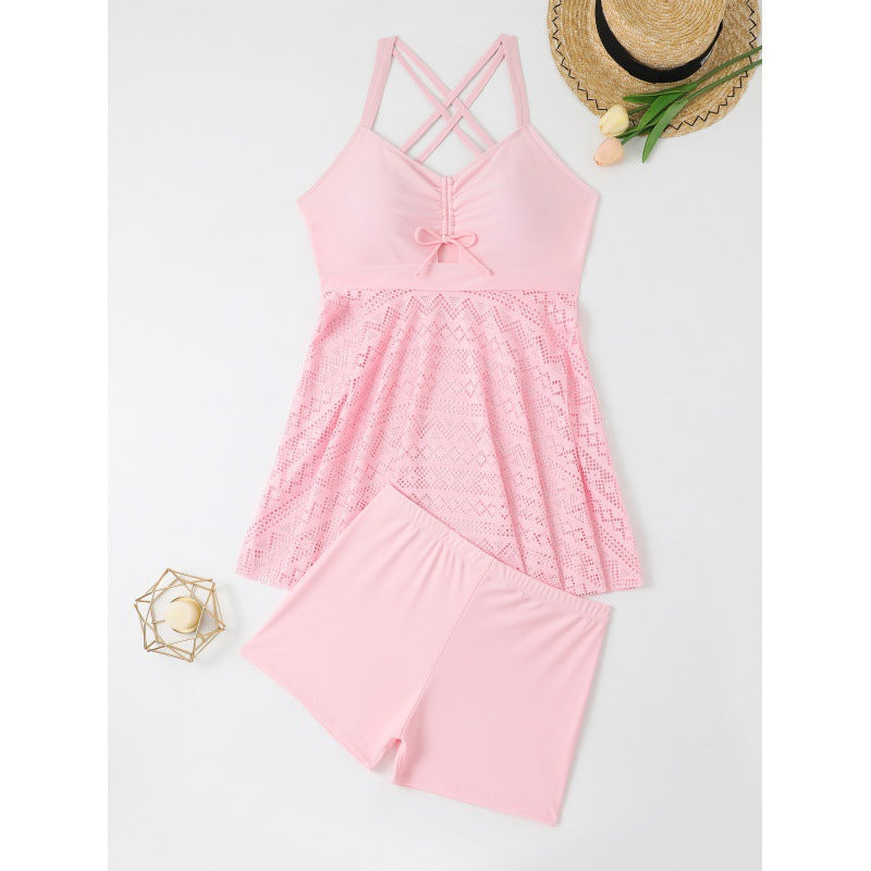 Maillot de bain femme froncé avec jupe évasée Echo Archiv
