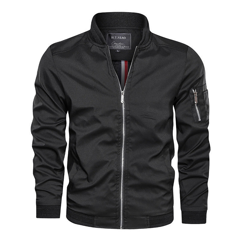 Veste bomber légère pour hommes avec fermeture éclair et poche sur le bras Echo Archiv