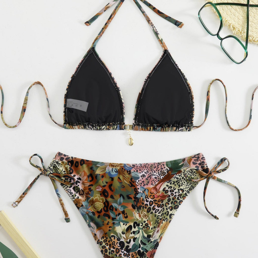 Bikini triangle pour femmes avec motif floral et animalier Echo Archiv