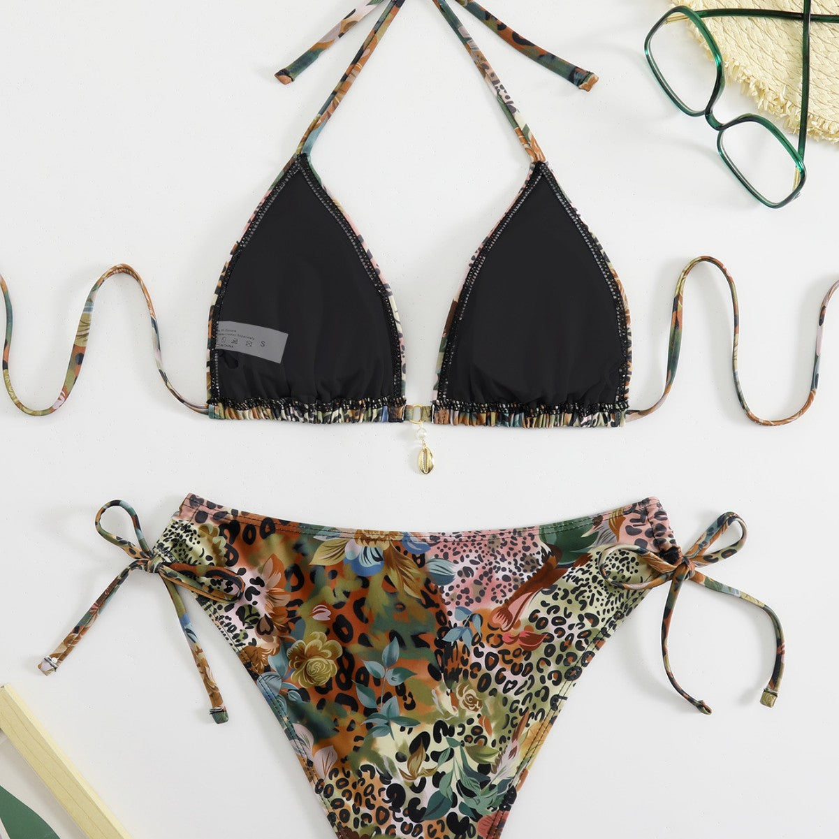 Bikini triangle pour femmes avec motif floral et animalier Echo Archiv