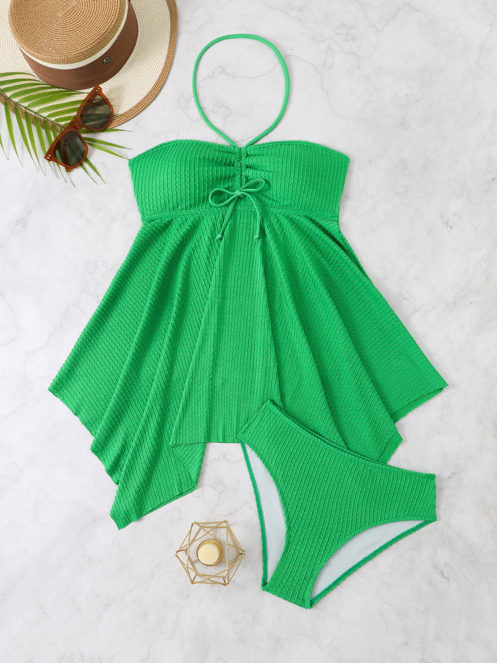 Tankini pour femmes avec un haut décontracté et une jupe à la mode R&B