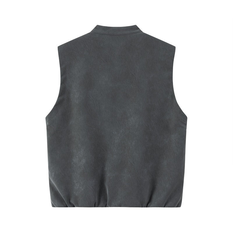 Gilet en cuir stylé pour hommes