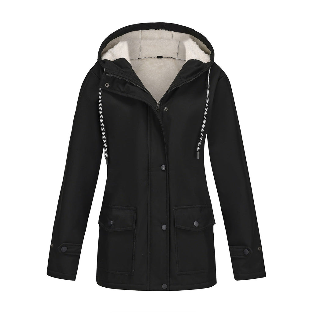 Veste d'extérieur à la mode pour femmes avec doublure en polaire