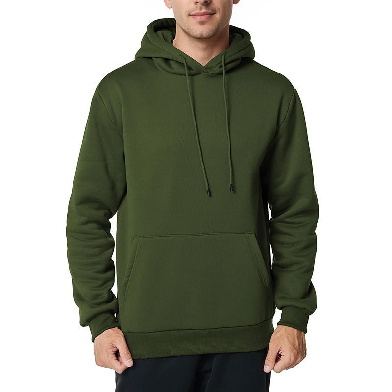 Homme nan sweat à capuche minimaliste avec doublure en polaire douce et poche kangourou Echo Archiv