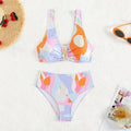Bikini femme taille haute au design raffiné R&B