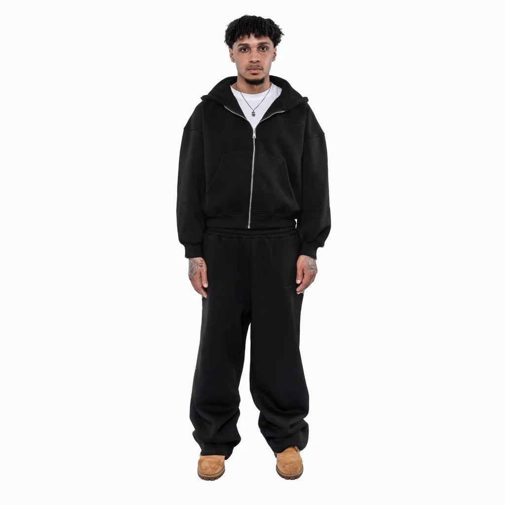 Ensemble homme décontracté avec sweat à capuche zippé et pantalon palazzo à silhouette épaule tombante Echo Archiv