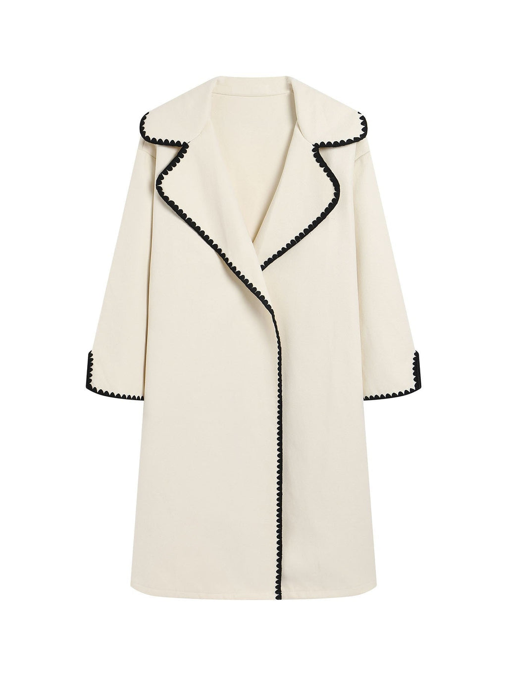 Veste de pluie femme-kappa avec large revers et coupe oversized