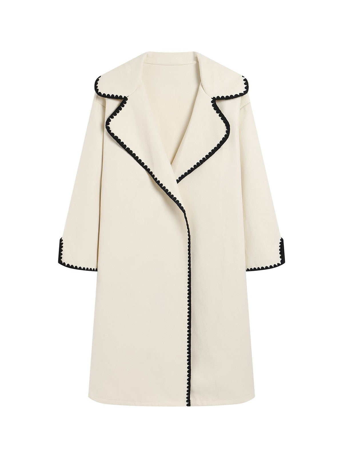 Veste de pluie femme-kappa avec large revers et coupe oversized