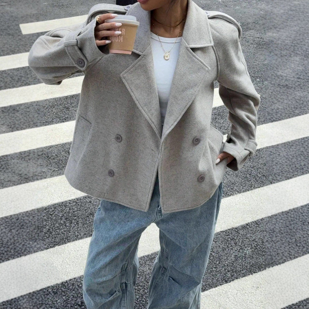 Veste en Laine Oversized Élégante pour Femmes