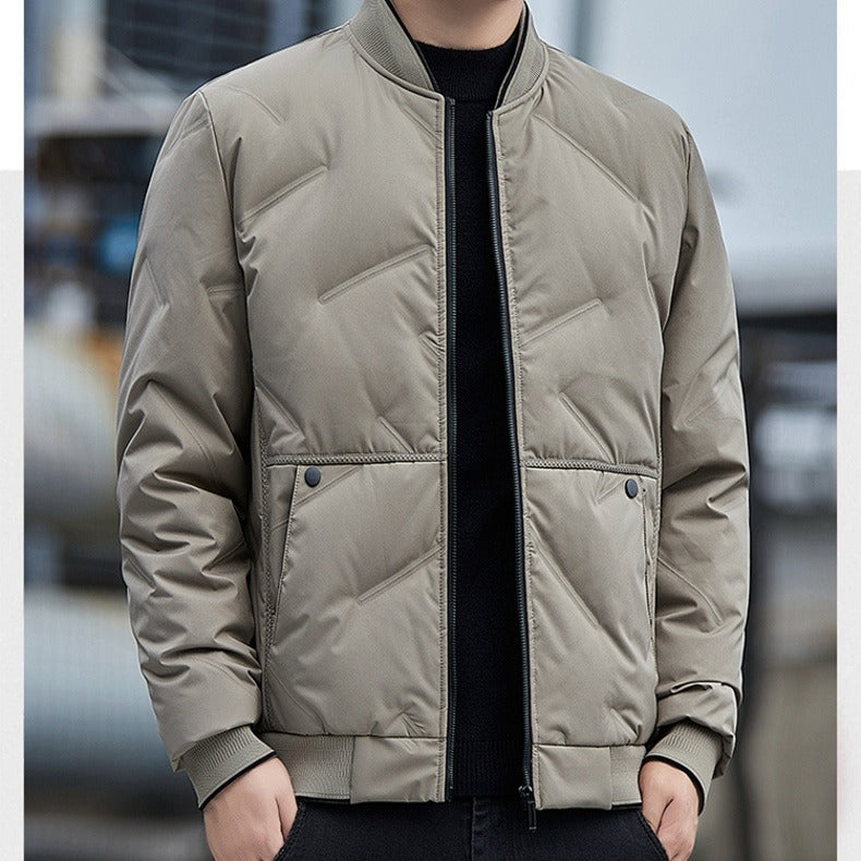 Blouson matelassé pour hommes avec col montant