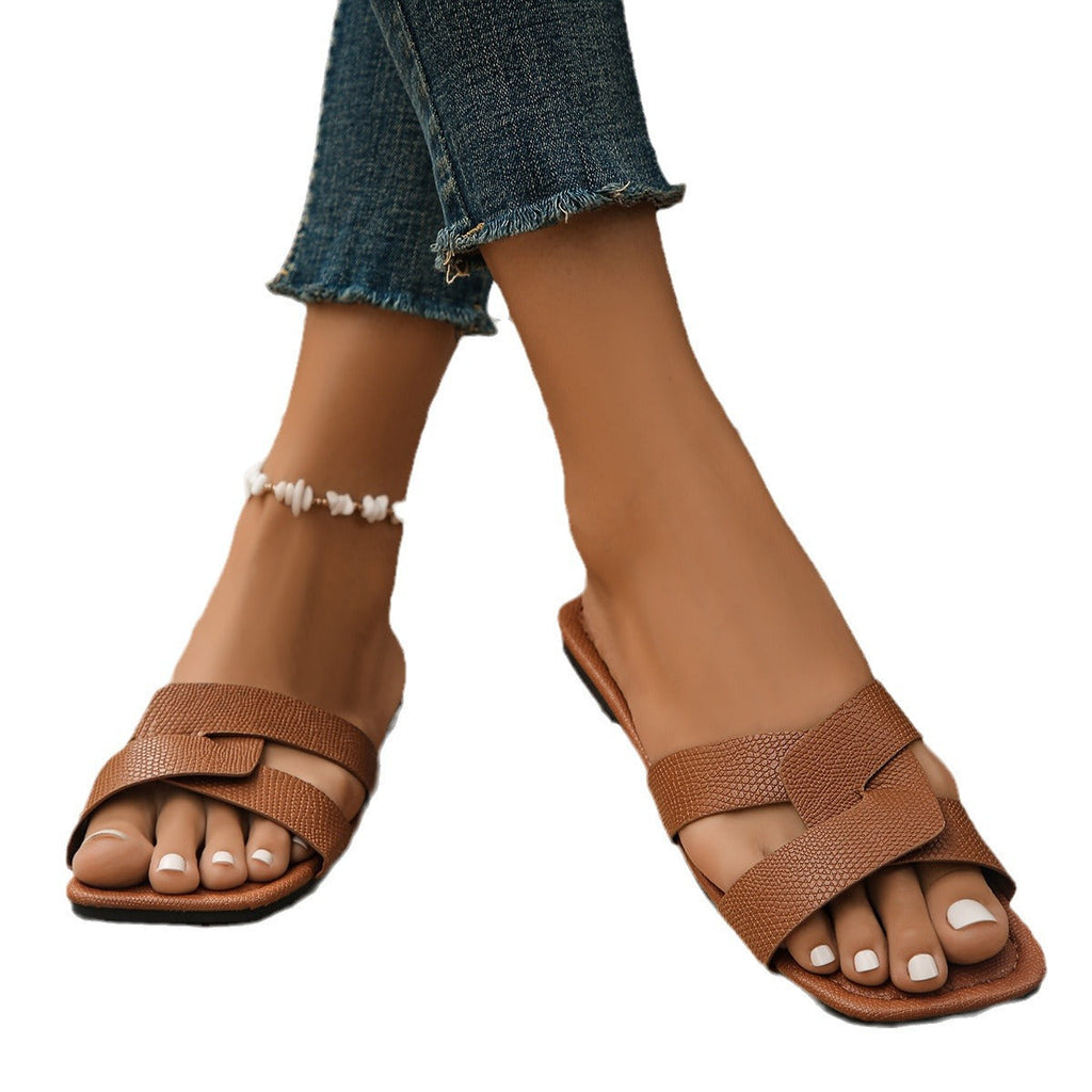 Mules confortables pour femmes avec un design tendance de lanières R&B