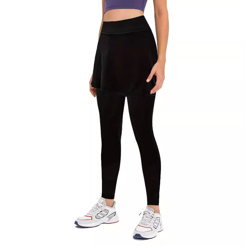 Leggings Taille Haute pour Femmes avec Superposition de Jupe Echoarchiv