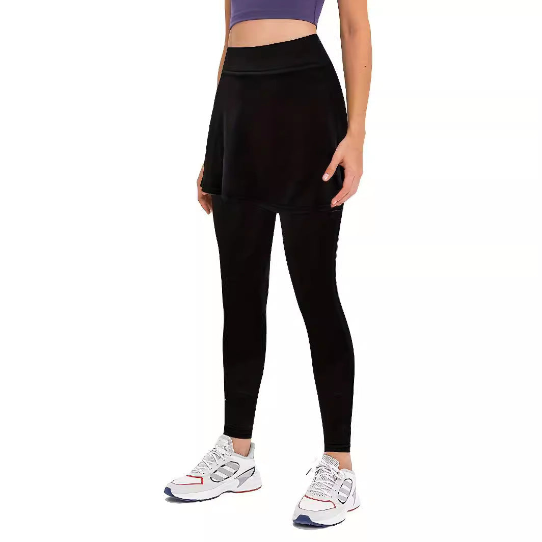 Leggings Taille Haute pour Femmes avec Superposition de Jupe Echoarchiv