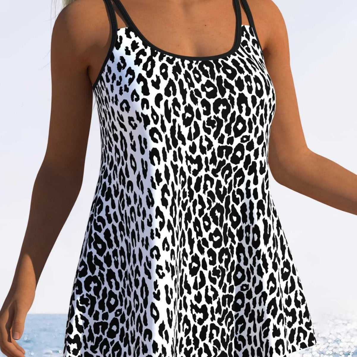Maillots de bain pour femmes avec une coupe décontractée et un motif léopard à la mode R&B