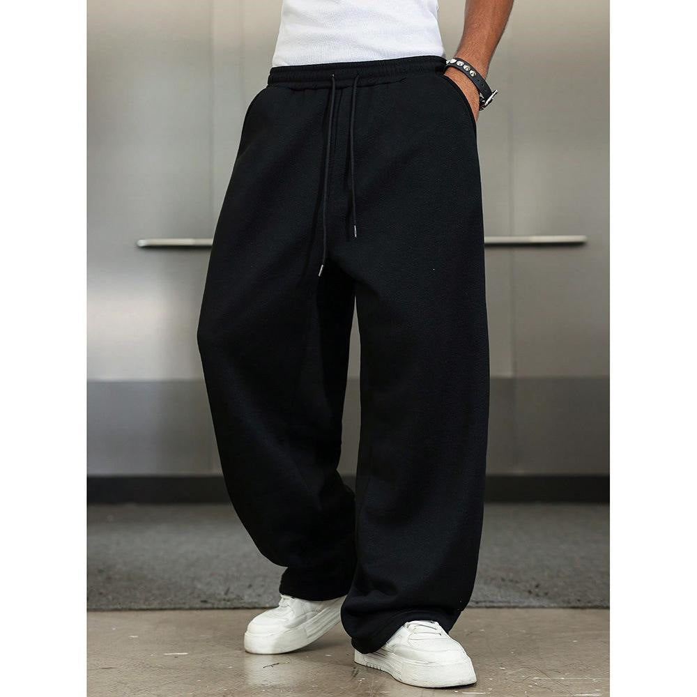 Pantalon Relax-Fleece pour hommes avec taille large, entrejambe bas, cordon élastique et poches latérales décontractées Echo Archiv