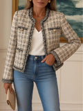 Veste en Bouclé Chic pour Femmes avec Détails Sophistiqués