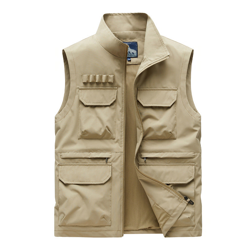 Gilet utilitaire tactique pour hommes Echo Archiv avec organisateur de poches modulaire, fermeture éclair dissimulée et col renforcé