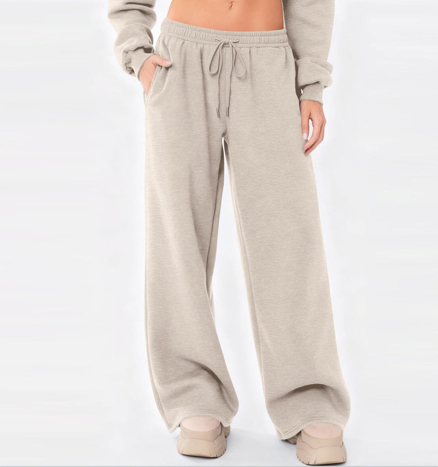 Pantalon de lounge large pour femmes avec taille confortable, cordon élastique et poches latérales Echo Archiv