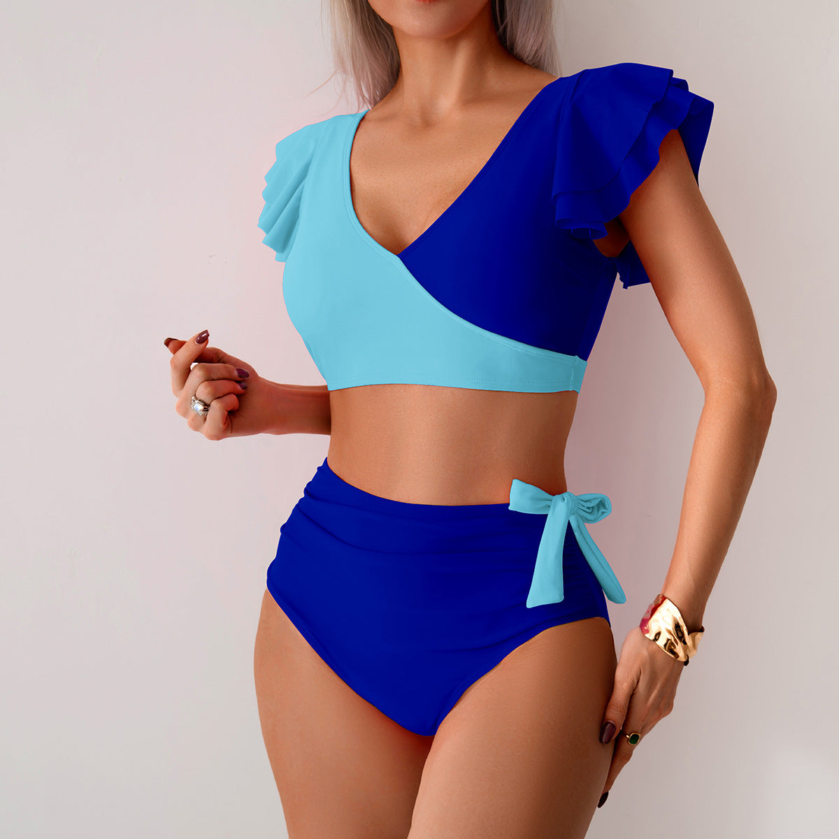 Bikini taille haute pour femmes avec détails en volants Echo Archiv