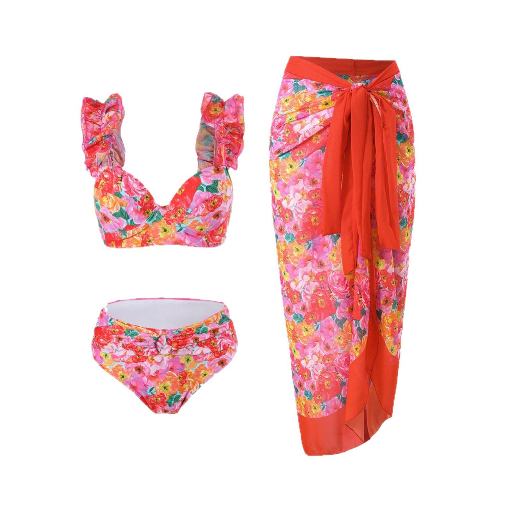 Jupe maxi femme avec design floral et lien pratique Drune